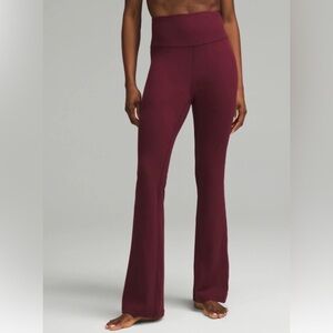 lululemon athletica burgundy Flared Leggings